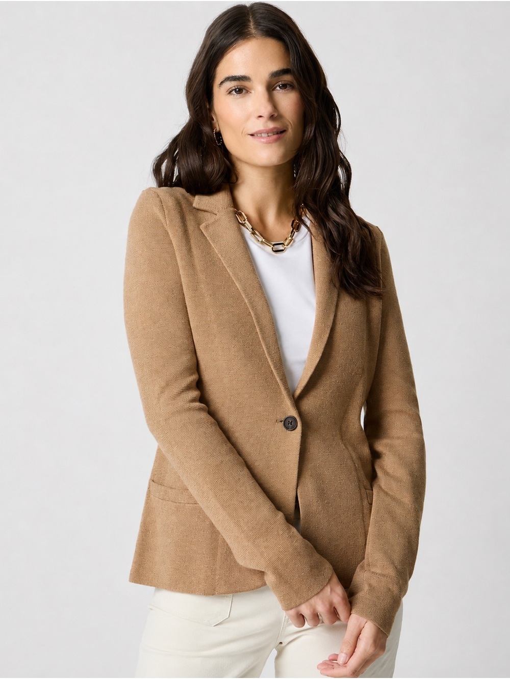 J.Crew Factory | Schoolboy Sweater Blazer | Camel Tan | XL